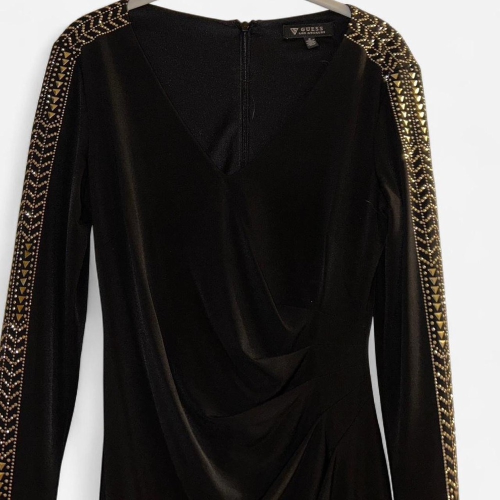 Guess Black Dress with Gold Detailing
